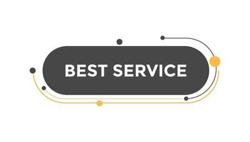 Best service button web banner templates. Vector Illustration