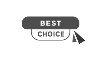 mejores plantillas de banner web de botón de elección. ilustración vectorial vector