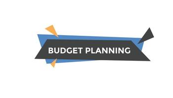 Budget planning button web banner templates. Vector Illustration