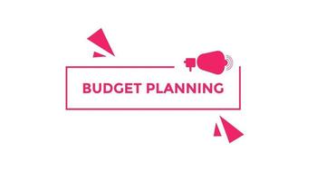 Budget planning button web banner templates. Vector Illustration