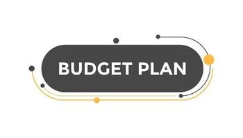 Budget plan button web banner templates. Vector Illustration