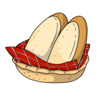 dibujos animados de comida rápida de pan png