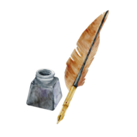 pluma de acuarela png