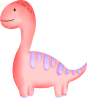 acquerello dinosauro giurassico cartone animato elemento collezione bambino png