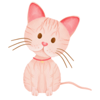 gato acuarela elemento de dibujos animados personaje bebé gatito gato png