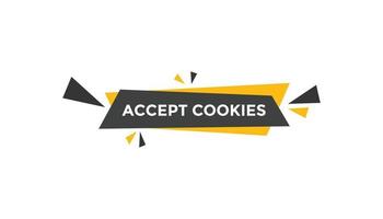 Accept cookies button web banner templates. Vector Illustration