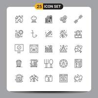 paquete de iconos de vector de stock de 25 signos y símbolos de línea para conexión elementos de diseño de vector editable de negocio de grupo de construcción moderno