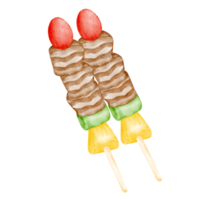 bbq fast food watercolor png