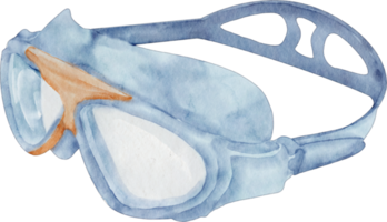 lunettes de natation aquarelle png