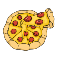 dessin animé de restauration rapide de pizza png