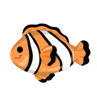 clownfish cartoon cute sea animal png