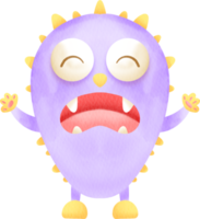 waterverf monster karakter element schattig kinderen baby illustratie png