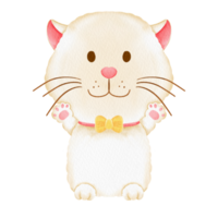 watercolor cat cartoon element character baby kitty cat png