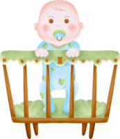 aquarela bebê crianças crianças brinquedo clipart ilustração recém-nascido png