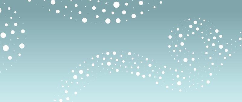Elegant winter snow background vector illustration. Luxury decorative snow and bubble flowing curve on green background. Design suitable for invitation card, greeting, wallpaper, poster, banner.