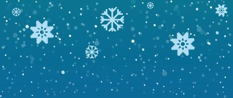 Elegant winter snowflake background vector illustration. Luxury decorative snowflake and snowfall on bokeh blue background. Design suitable for invitation card, greeting, wallpaper, poster, banner.