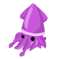 squid cartoon cute sea animal png