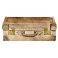 Élément vintage de valise aquarelle png