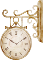 reloj vintage acuarela png