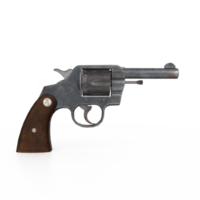 3d tolkning av revolver pistol png