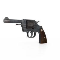 3d tolkning av revolver pistol png