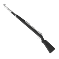 3D Rendering Of Rifle Gun png