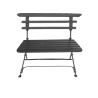 garden bench isolated on transparent png