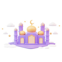 ramadán islámico eid mubarak icono 3d png