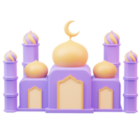 Ramadan islamico eid mubarak 3d icona png