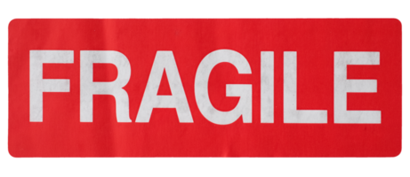 fragile signe étiquette signe transparent png