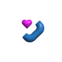 Phone love icon png