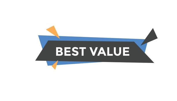 Best value button web banner templates. Vector Illustration