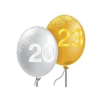 2023 new year balloons vector