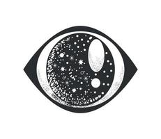 astrología surrealista del globo ocular vector