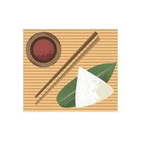 zongzi and sauce vector