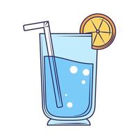 jugo con pajita vector