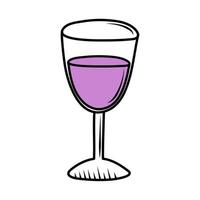 copa de vino comida minimalista vector