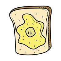 bread with butter food minimalist vector