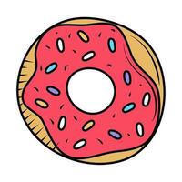 donut comida minimalista vector