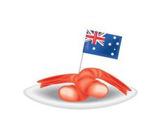 comida del dia de australia vector