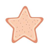 christmas cookie star vector