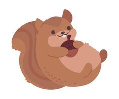 squirrel kawaii animal vector