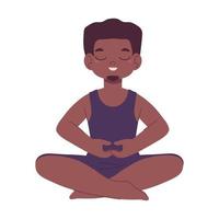 man making meditation vector