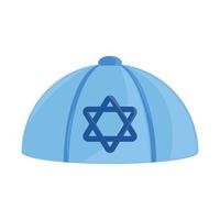 jewish kippah with star of David vector