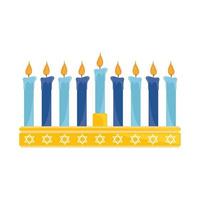 menorah candles hanukkah vector