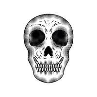 skull tattoo style vector