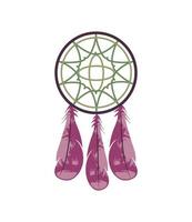 dreamcatcher with feathers boho vector