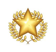 golden star badge vector