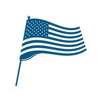 American flag icon vector