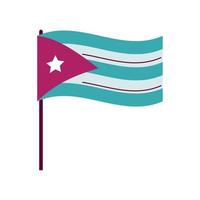 icono de la bandera cubana vector